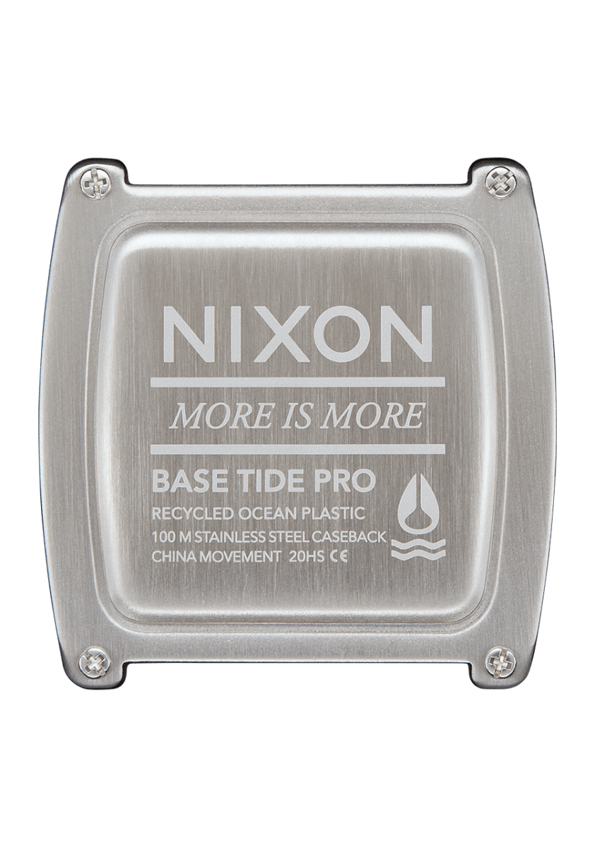 NIXON Base Tide Pro Silver Dial and Silver Rubber Men's Watch | A13072889 - 00 | TIME Watches