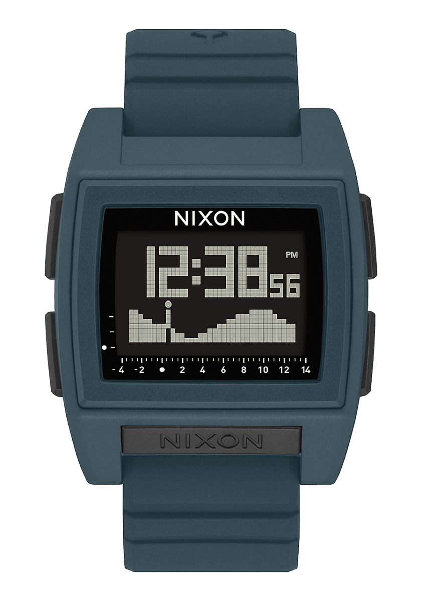 NIXON Base Tide Pro Silver Dial and Silver Rubber Men's Watch | A13072889 - 00 | TIME Watches