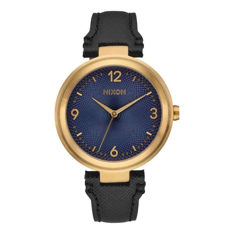 NIXON Chameleon Black Dial and Black Leather 39mm Women's Watch | A9922356 - 00 | TIME Watches