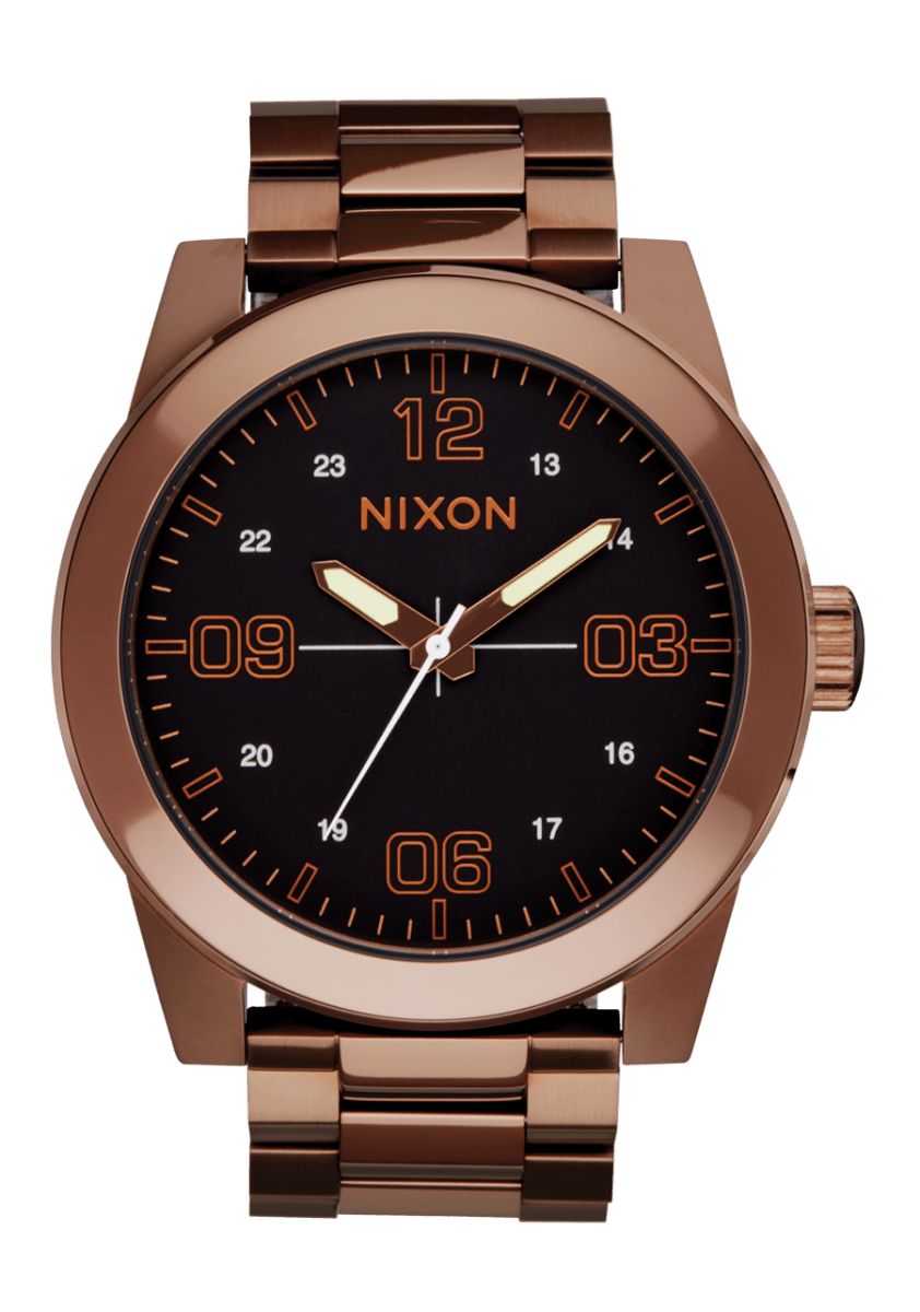 NIXON Corporal Stainless Steel Black Dial and Black Leather 42mm Men's Watch | A3465253 - 00 | TIME Watches