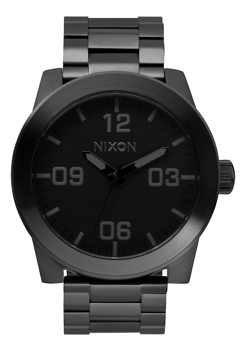NIXON Corporal Stainless Steel Black Dial and Black Steel Bracelet 43mm Men's Watch | A346001 - 00 | TIME Watches