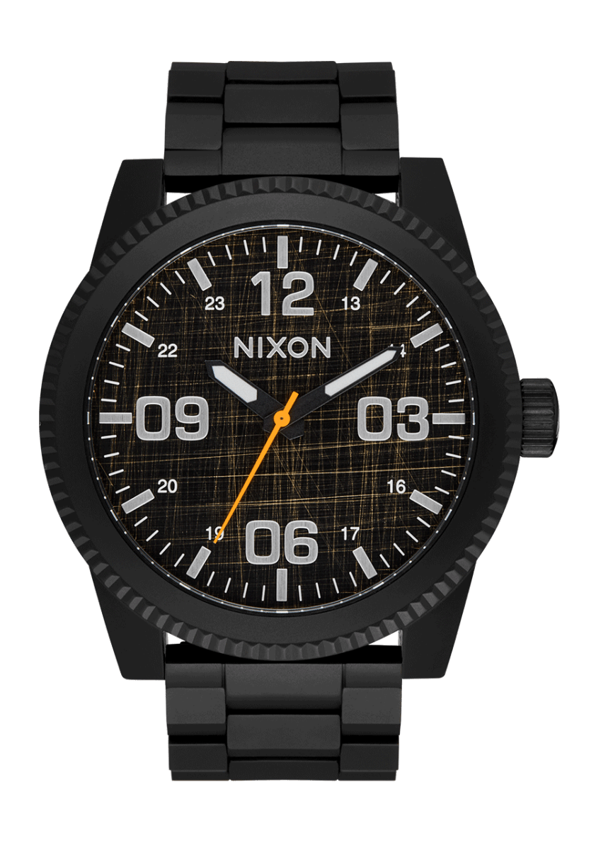 NIXON Corporal Stainless Steel Black Dial and Black Steel Bracelet 48mm Men's Watch | A3465305 - 00 | TIME Watches