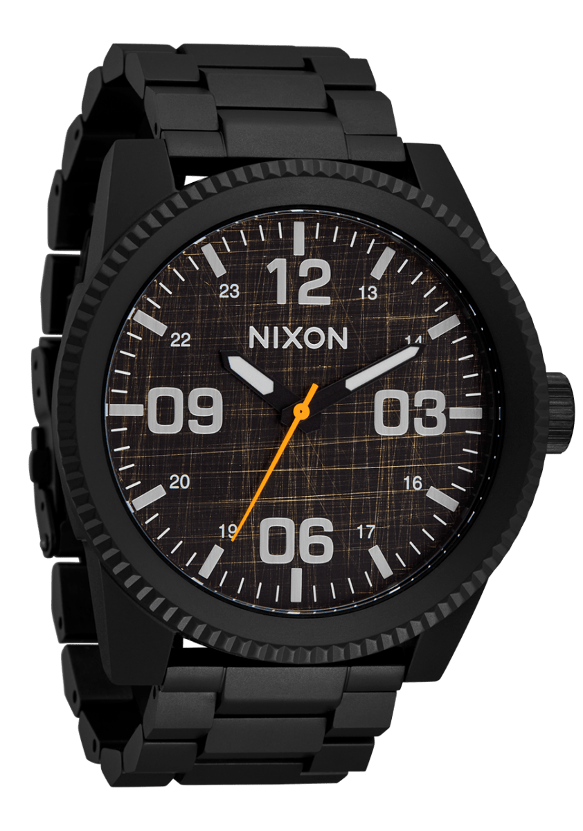 NIXON Corporal Stainless Steel Black Dial and Black Steel Bracelet 48mm Men's Watch | A3465305 - 00 | TIME Watches