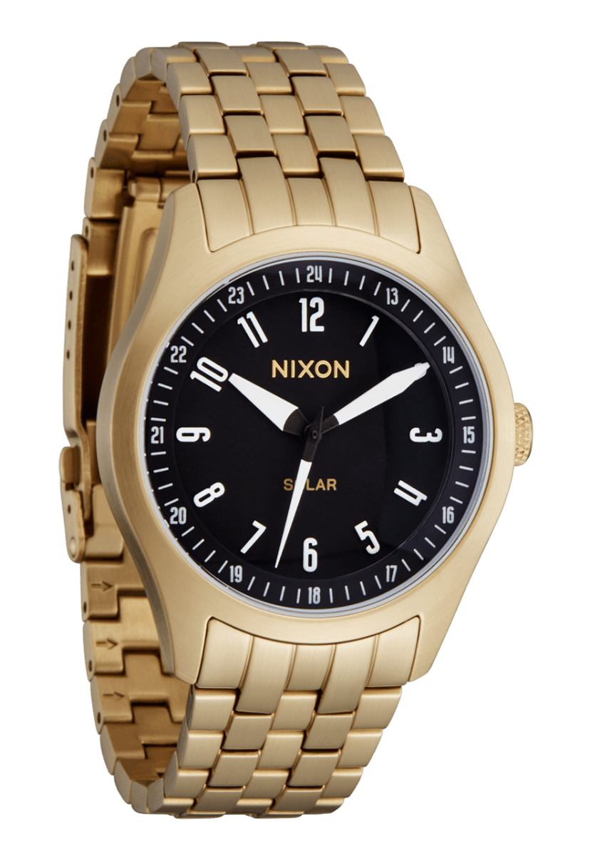 NIXON Echo 38 Gold Dial and Black Steel Bracelet 34mm Unisex Watch | A1413513 - 00 | TIME Watches