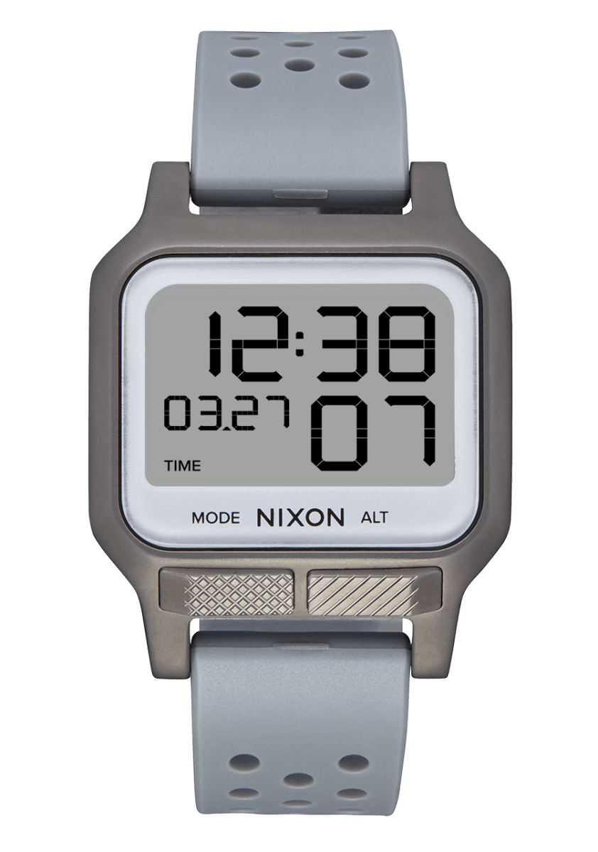 NIXON Heat Grey Dial and Grey Rubber 38mm Men's Watch | A13205106 - 00 | TIME Watches