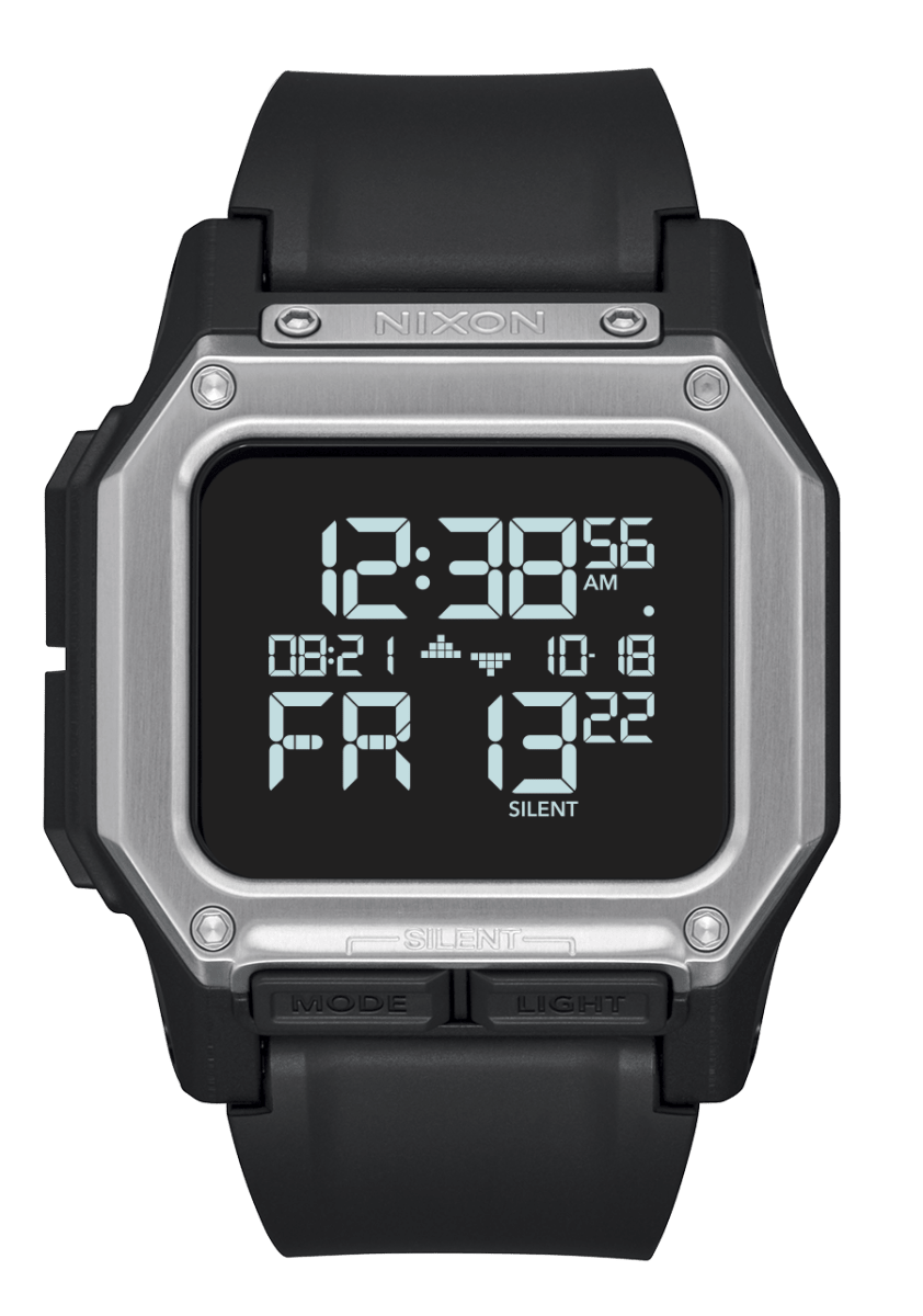 NIXON Regulus Black Dial and Black Rubber 46mm Men's Watch | A1180180 - 00 | TIME Watches