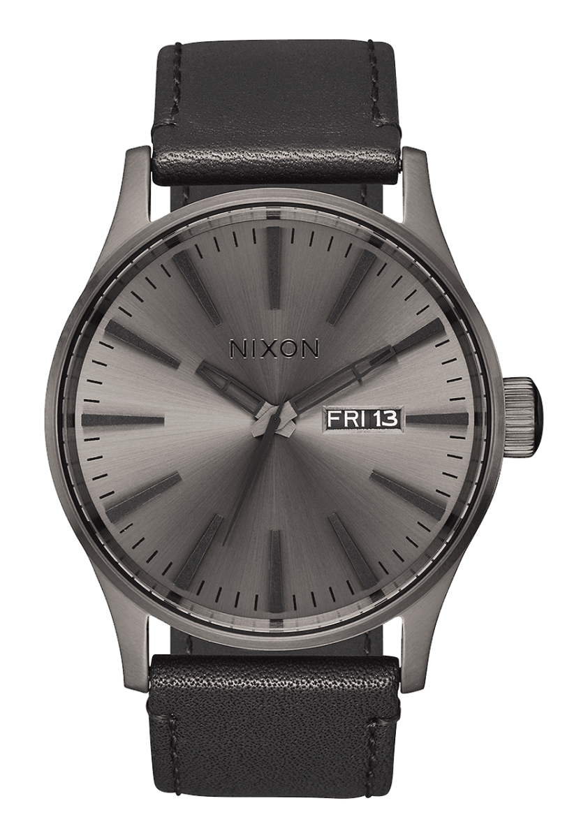 NIXON Sentry Leather Black Dial and Black Leather 40mm Unisex Watch | A1051531 - 00 | TIME Watches