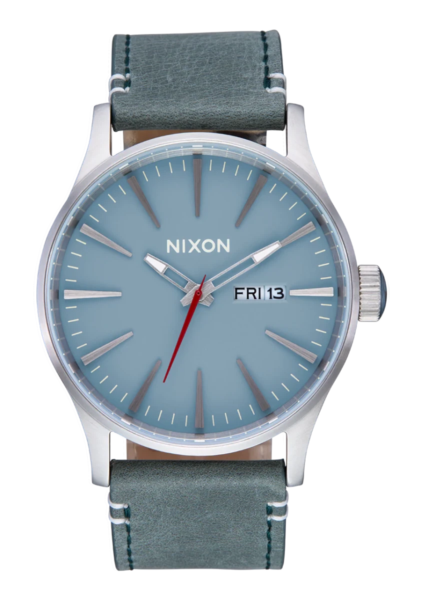 NIXON Sentry Leather Black Dial and Black Leather 42mm Men's Watch | A1055158 - 00 | TIME Watches