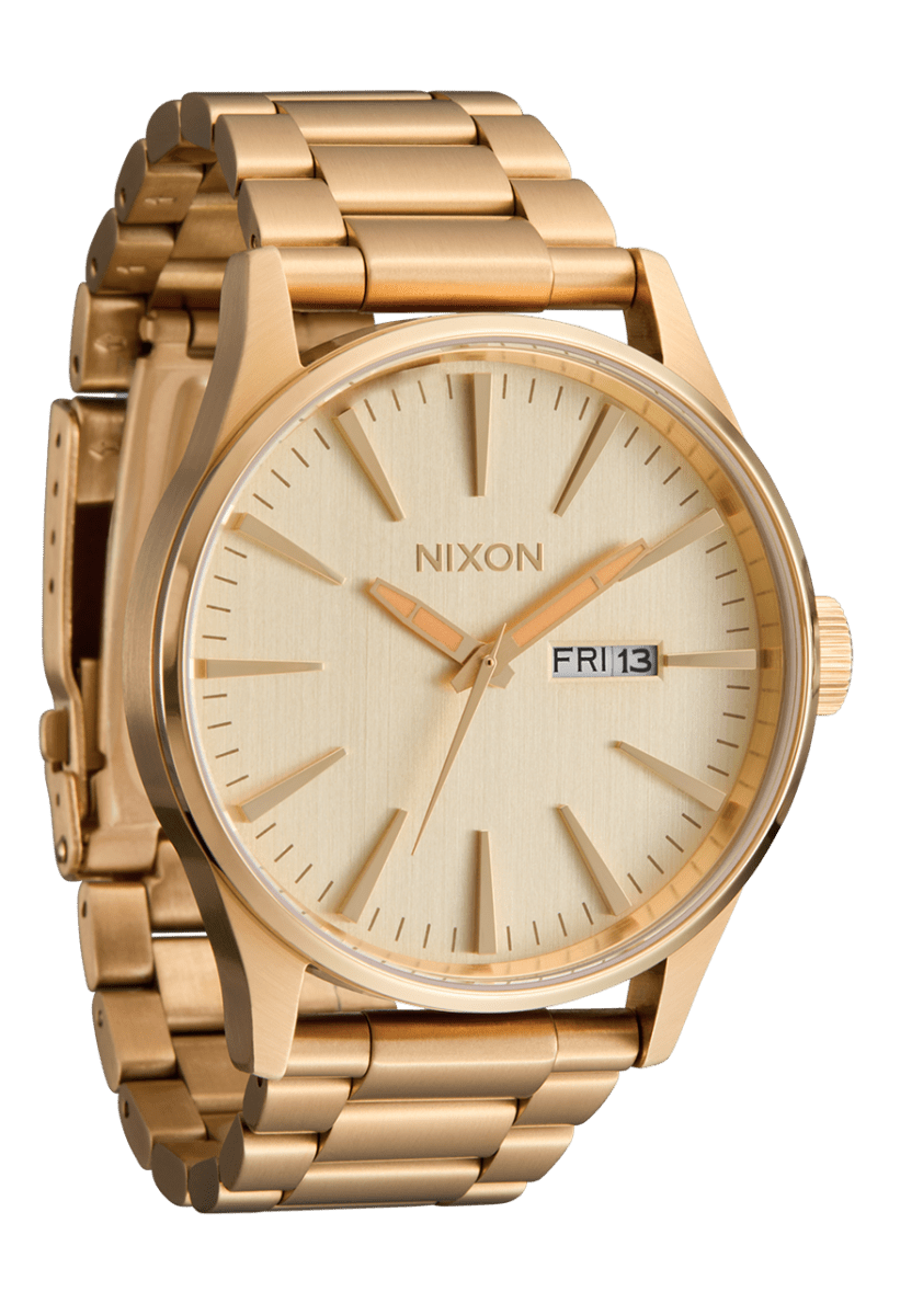 NIXON Sentry Stainless Steel All Gold Dial and All Gold Steel Bracelet 36mm Unisex Watch | A356502 - 00 | TIME Watches