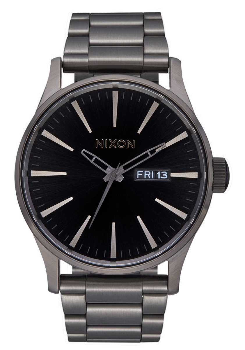 NIXON Sentry Stainless Steel Black Dial and Black Steel Bracelet 39mm Unisex Watch | A3565084 - 00 | TIME Watches