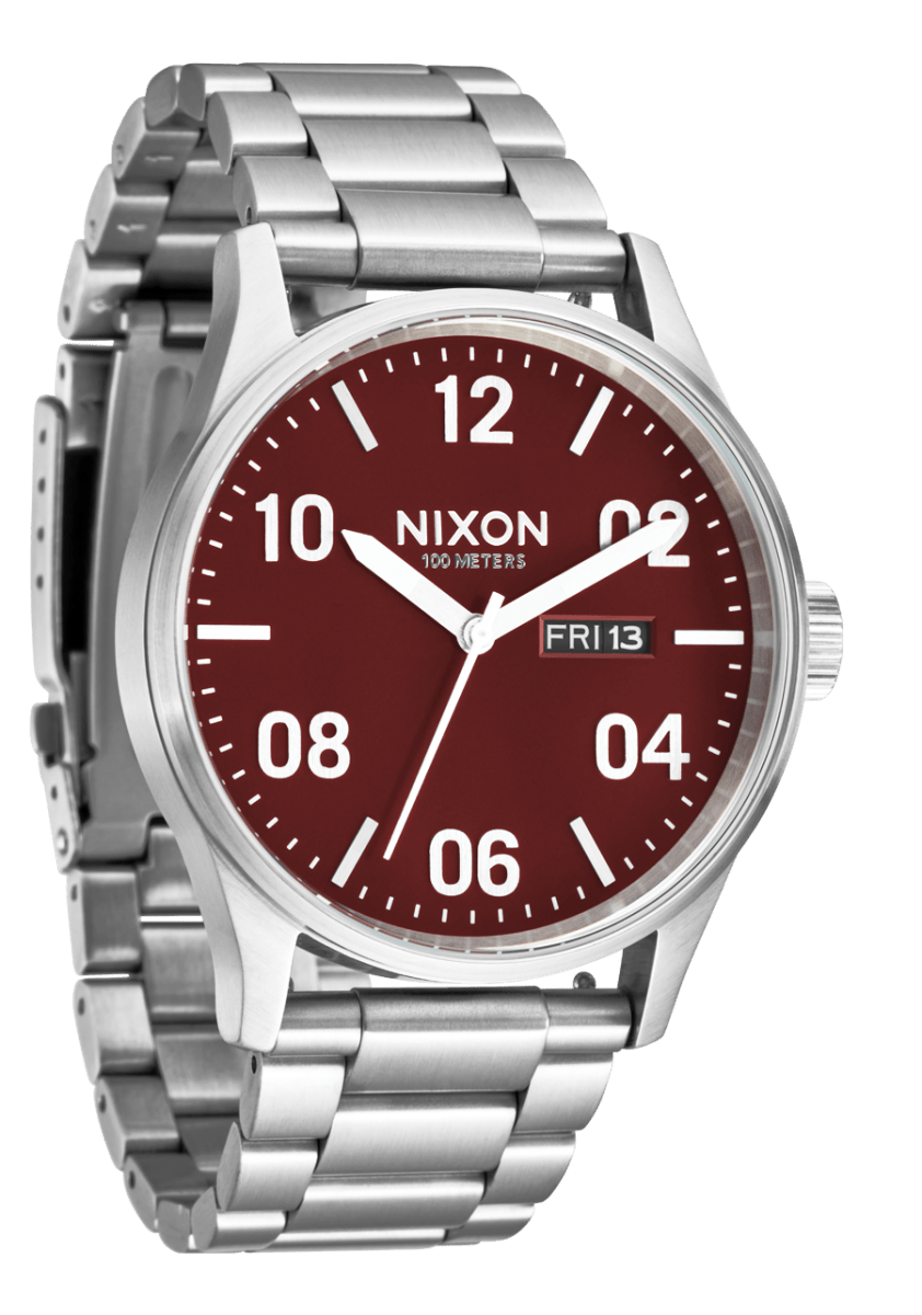 NIXON Sentry Stainless Steel Black Dial and Black Steel Bracelet 39mm Unisex Watch | A3565198 - 00 | TIME Watches