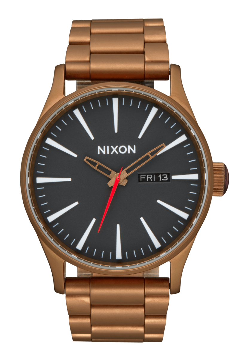 NIXON Sentry Stainless Steel Black Dial and Black Steel Bracelet 40mm Unisex Watch | A3565145 - 00 | TIME Watches