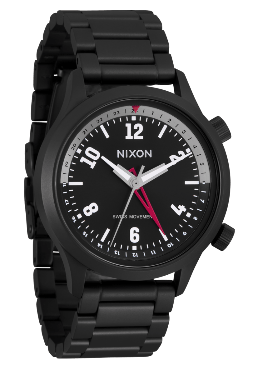 NIXON Sentry Stainless Steel Black Dial and Black Steel Bracelet 40mm Women's Watch | A14225288 - 00 | TIME Watches