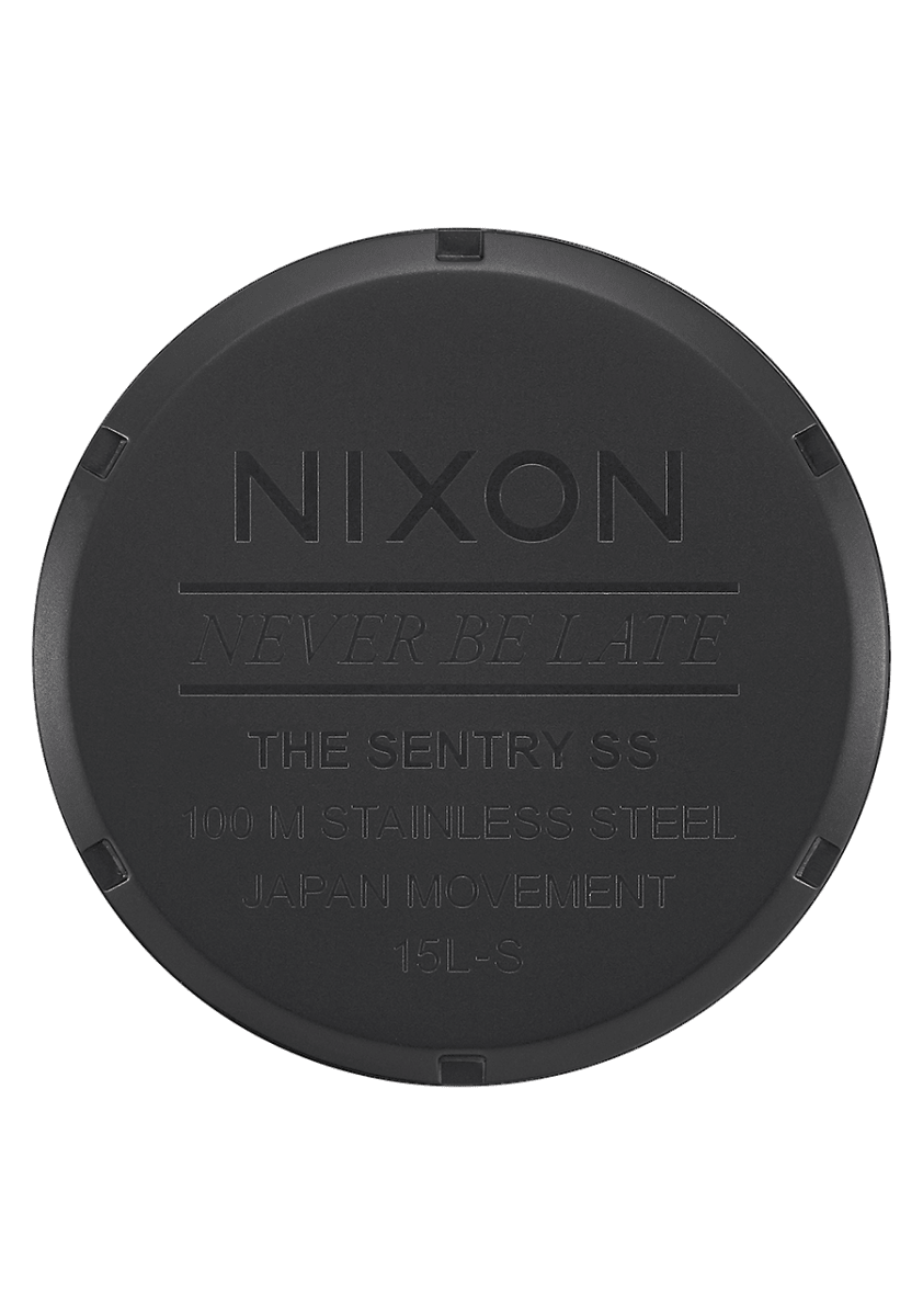 NIXON Sentry Stainless Steel Black Dial and Black Steel Bracelet 42mm Men's Watch | A3561041 - 00 | TIME Watches