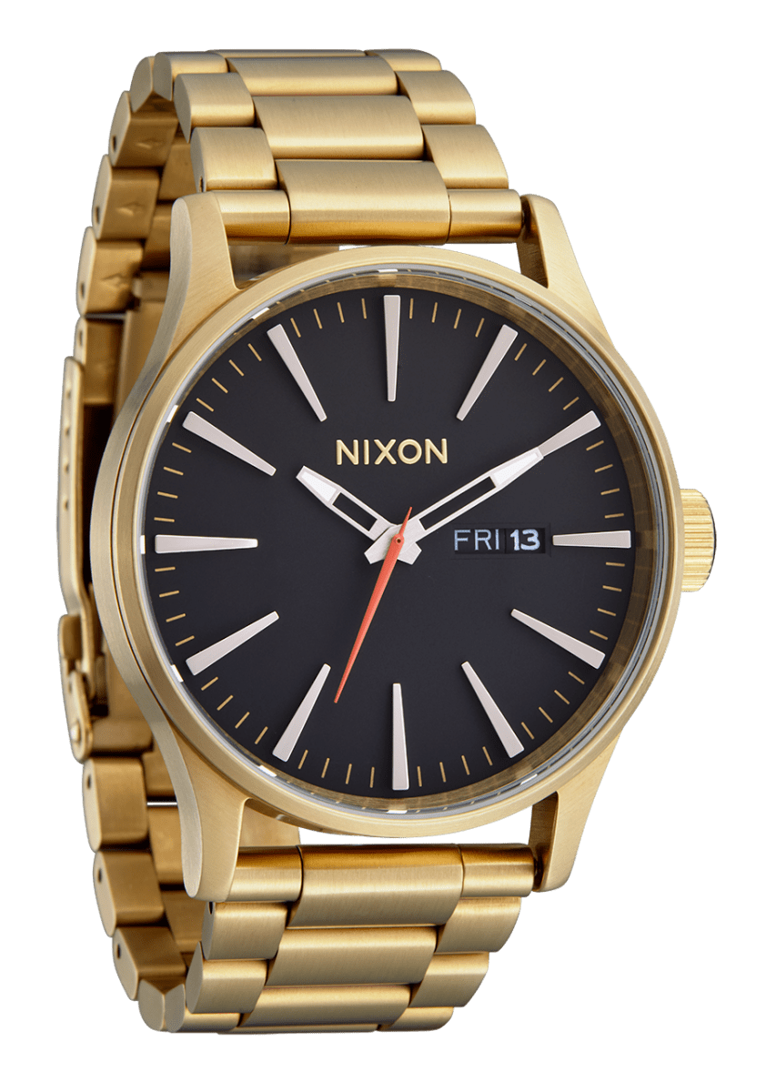 NIXON Sentry Stainless Steel Black Dial and Black Steel Bracelet 42mm Unisex Watch | A3565163 - 00 | TIME Watches