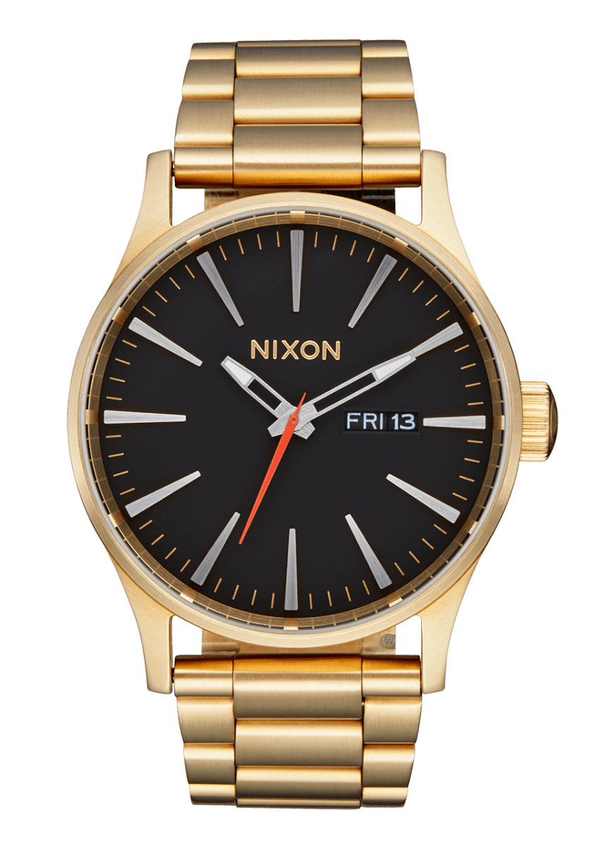 NIXON Sentry Stainless Steel Black Dial and Black Steel Bracelet 42mm Unisex Watch | A3565163 - 00 | TIME Watches