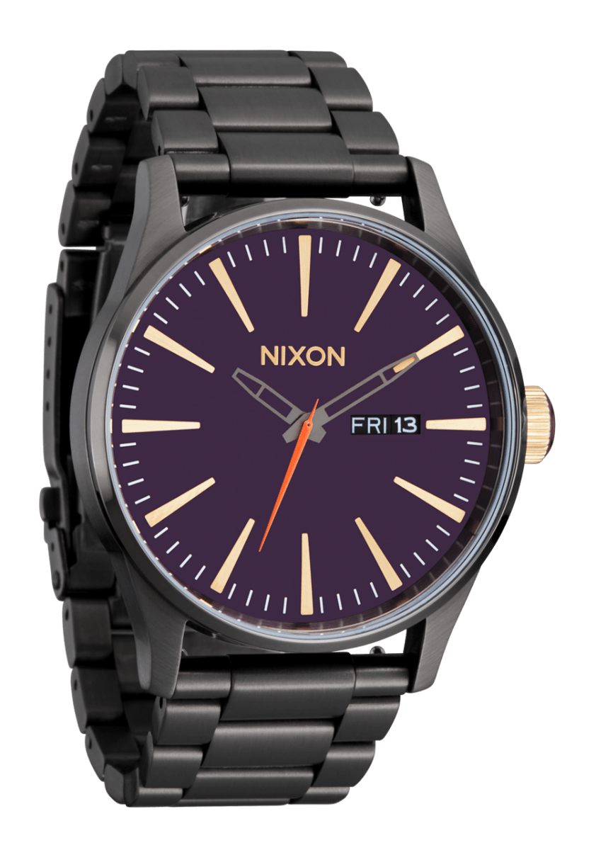 NIXON Sentry Stainless Steel Black Dial and Black Steel Bracelet 42mm Unisex Watch | A3565270 - 00 | TIME Watches