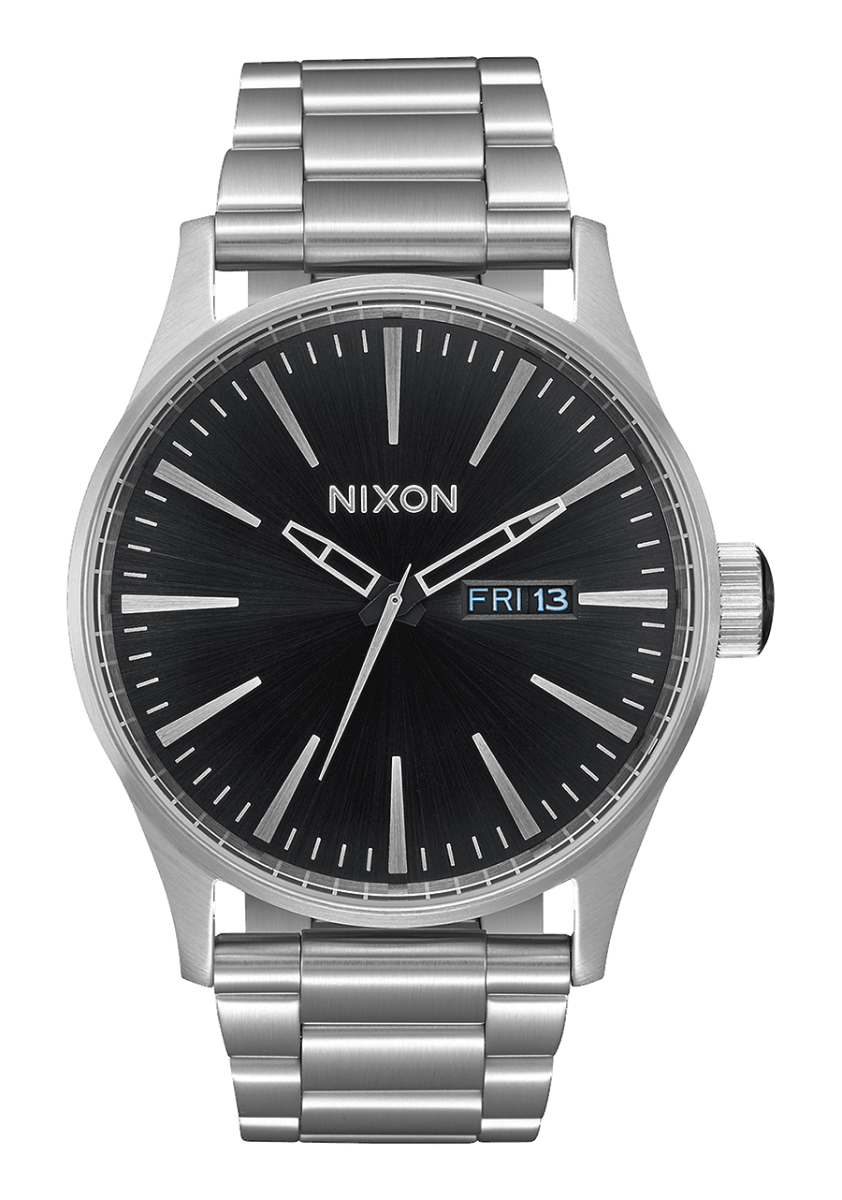 NIXON Sentry Stainless Steel Black Sunray Dial and Black Sunray Steel Bracelet 36mm Unisex Watch | A3562348 - 00 | TIME Watches
