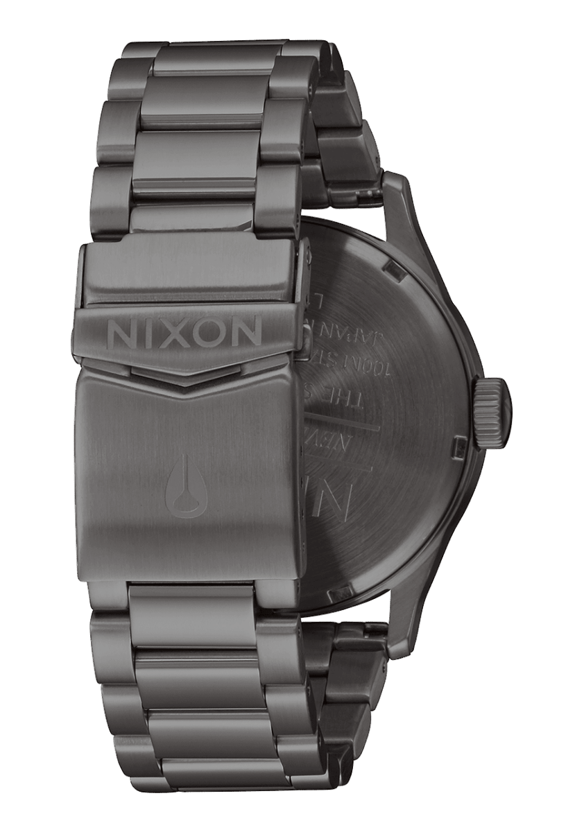 NIXON Sentry Stainless Steel Gunmetal Dial and Black Steel Bracelet 42mm Men's Watch | A356632 - 00 | TIME Watches