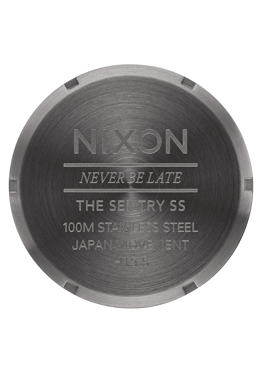 NIXON Sentry Stainless Steel Gunmetal Dial and Black Steel Bracelet 42mm Men's Watch | A356632 - 00 | TIME Watches