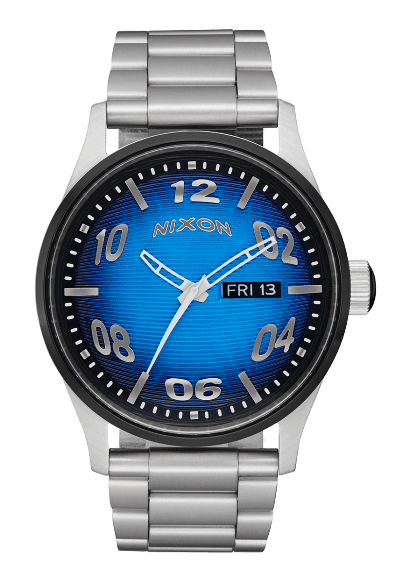 NIXON Sentry Stainless Steel Silver Dial and Black Steel Bracelet 40mm Men's Watch | A3565320 - 00 | TIME Watches
