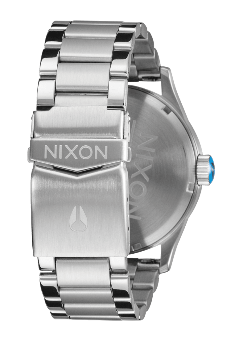NIXON Sentry Stainless Steel Silver Dial and Black Steel Bracelet 42mm Men's Watch | A3565309 - 00 | TIME Watches
