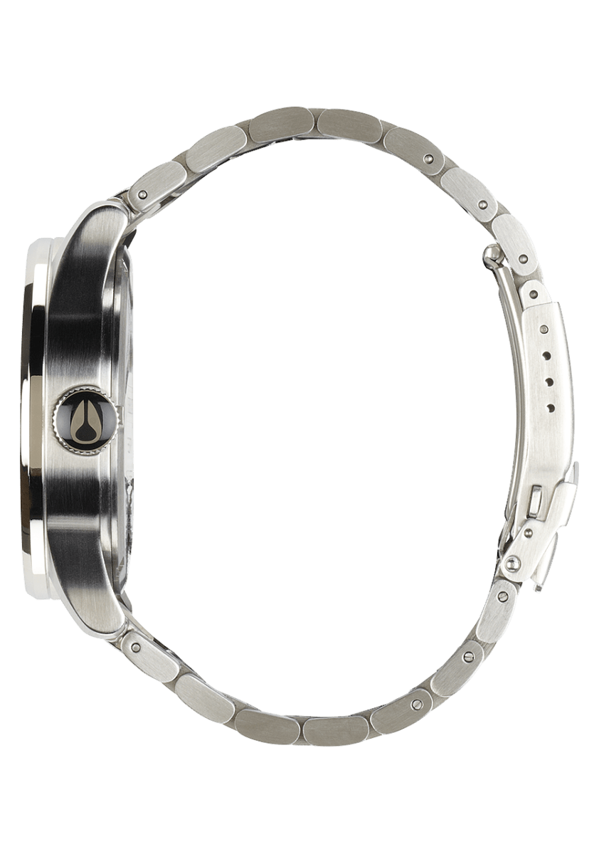 NIXON Sentry Stainless Steel Silver Dial and Black Steel Bracelet 42mm Unisex Watch | A3561258 - 00 | TIME Watches