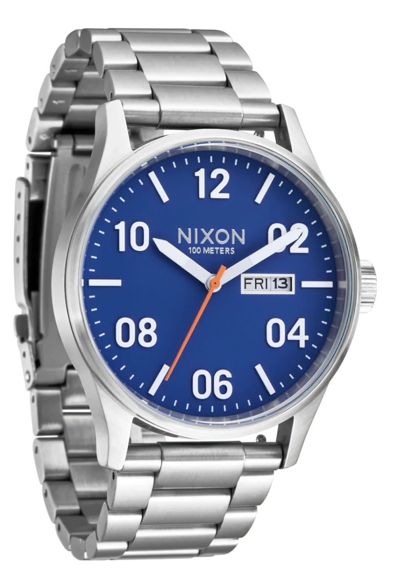 NIXON Sentry Stainless Steel Silver Dial and Silver Steel Bracelet 40mm Unisex Watch | A3565211 - 00 | TIME Watches
