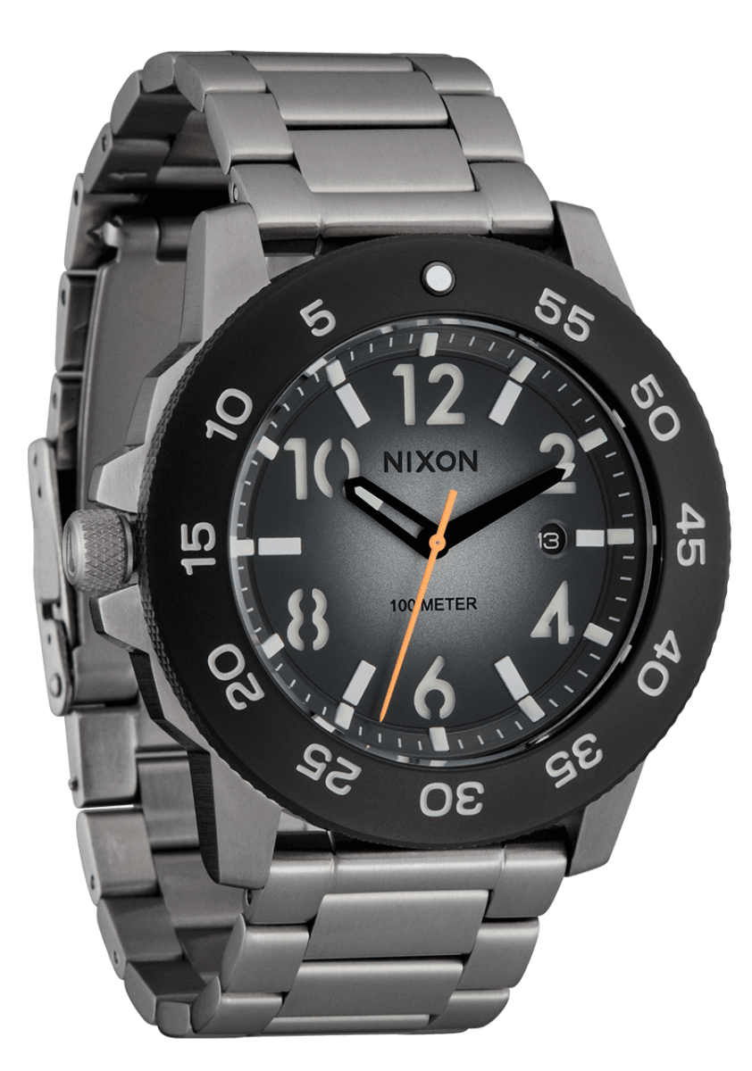 NIXON Smyth 44 Black Dial and Black Steel Bracelet 40mm Men's Watch | A14145306 - 00 | TIME Watches