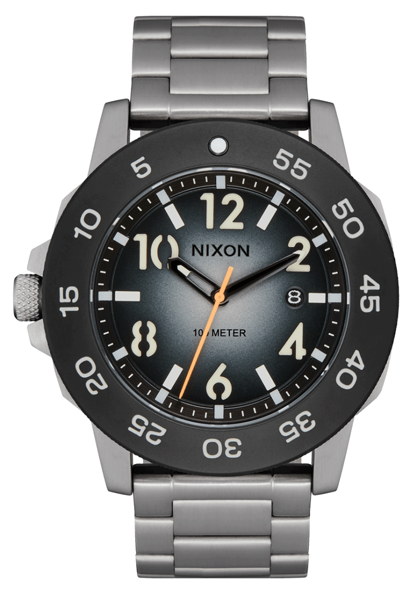 NIXON Smyth 44 Black Dial and Black Steel Bracelet 40mm Men's Watch | A14145306 - 00 | TIME Watches