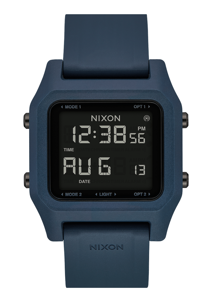 NIXON Staple Silver Dial and Silver Rubber 34mm Unisex Watch | A13092889 - 00 | TIME Watches