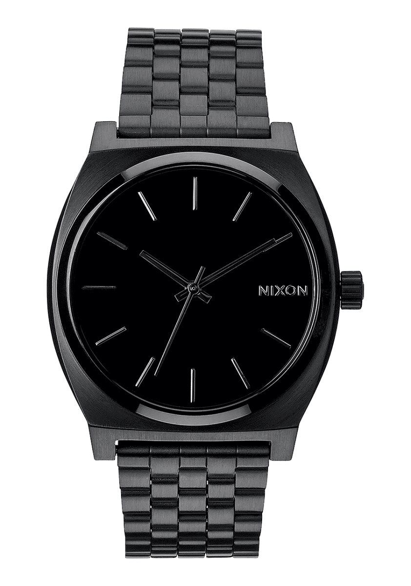 NIXON Time Teller Black Dial and Black Leather 34mm Unisex Watch | A045001 - 00 | TIME Watches