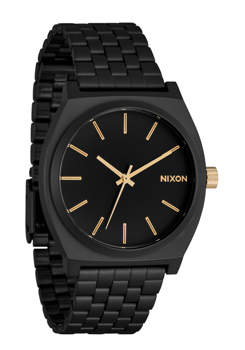 NIXON Time Teller Black Dial and Black Leather 34mm Unisex Watch | A0451041 - 00 | TIME Watches