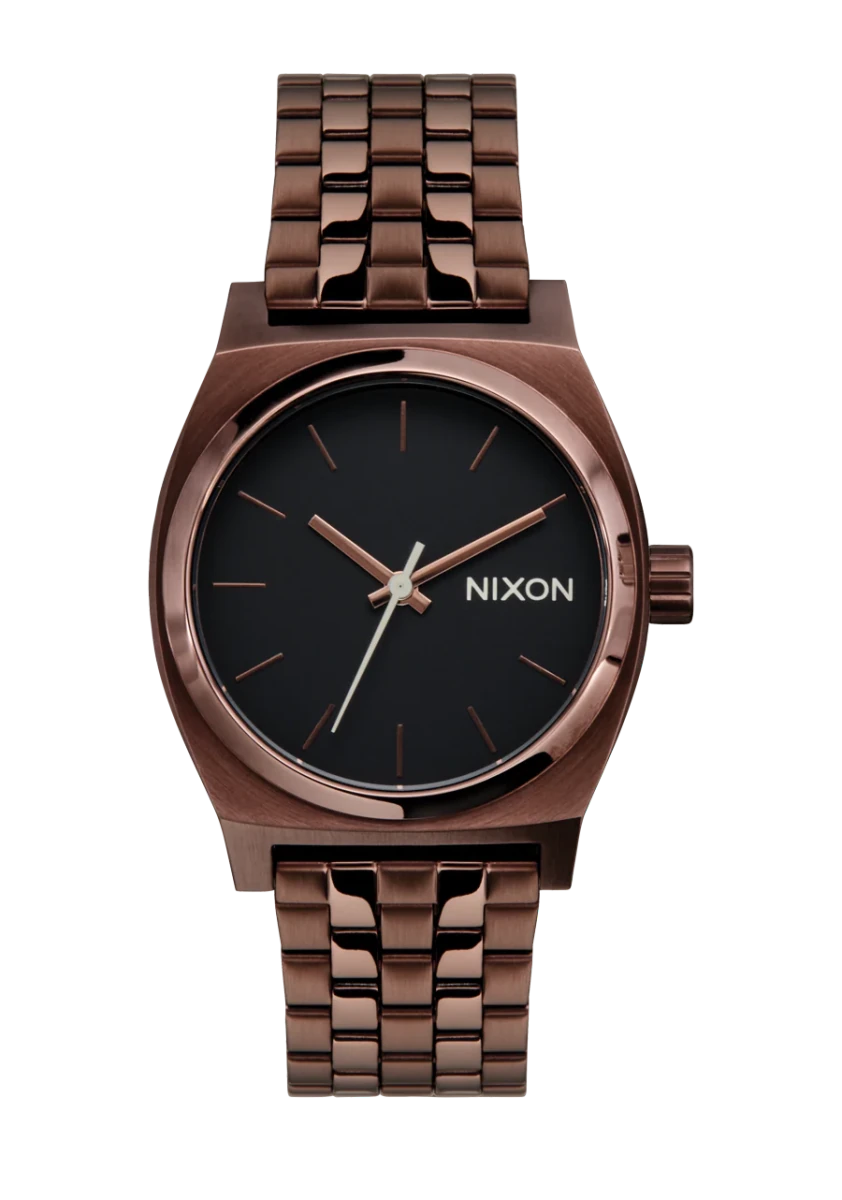 NIXON Time Teller Black Dial and Copper Steel Bracelet 34mm Unisex Watch | A11305244 - 00 | TIME Watches