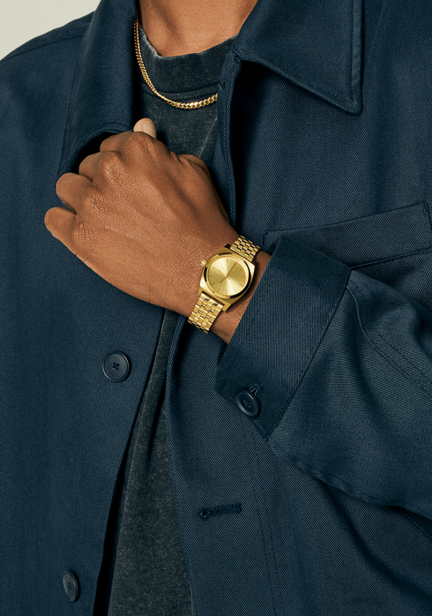 NIXON Time Teller Gold Dial and Gold Stainless Steel 37mm Unisex Watch | A1130502 - 00 | TIME Watches