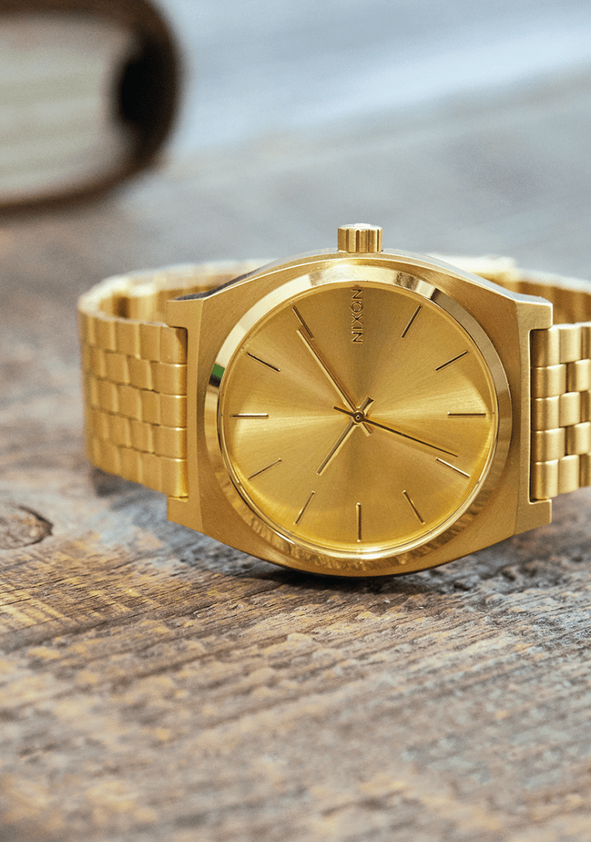 NIXON Time Teller Gold Dial and Gold Steel Bracelet 38mm Unisex Watch | A045511 - 00 | TIME Watches