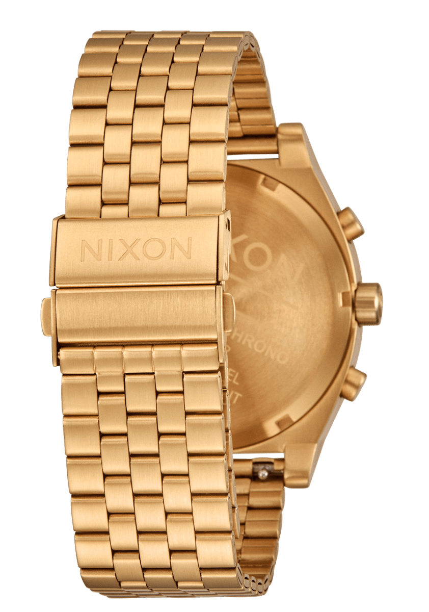 NIXON Time Teller Gold Dial and Green Sunray Steel Bracelet 36mm Unisex Watch | A9721919 - 00 | TIME Watches