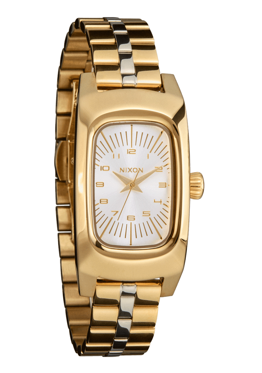 NIXON Time Teller Gold Dial and Silver Steel Bracelet Women's Watch | A14415324 - 00 | TIME Watches