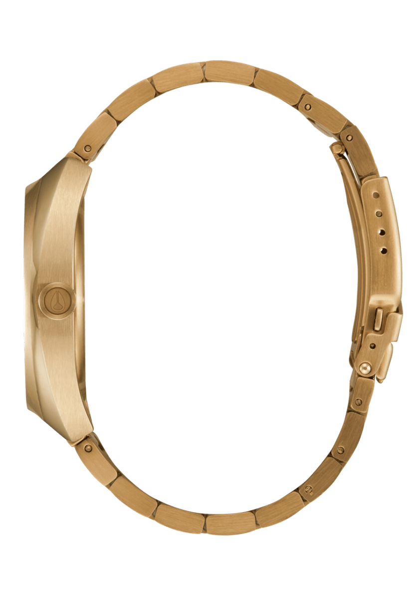 NIXON Time Teller Light Gold Dial and White Steel Bracelet 36mm Unisex Watch | A14011809 - 00 | TIME Watches