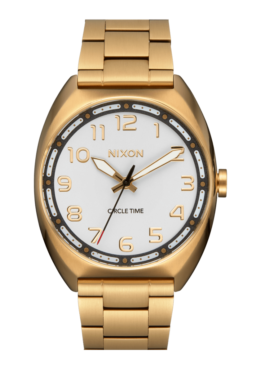 NIXON Time Teller Light Gold Dial and White Steel Bracelet 36mm Unisex Watch | A14011809 - 00 | TIME Watches