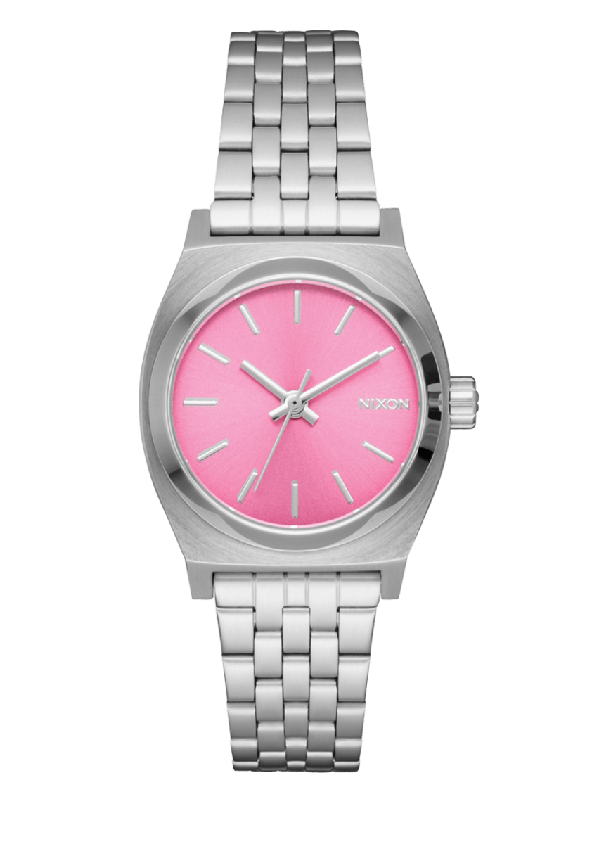 NIXON Time Teller Pink Dial and Silver Steel Bracelet 36mm Women's Watch | A3992719 - 00 | TIME Watches