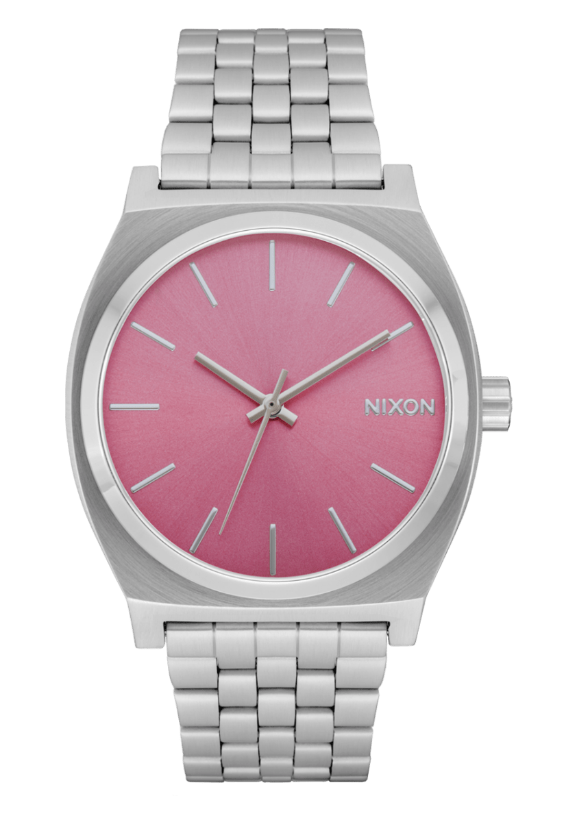 NIXON Time Teller Pink Dial and Silver Steel Bracelet 37mm Women's Watch | A0452719 - 00 | TIME Watches