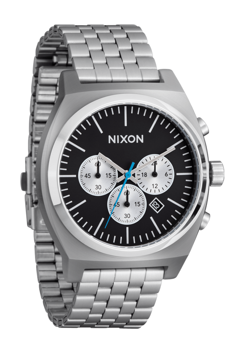 NIXON Time Teller Silver Dial and Black Steel Bracelet 40mm Unisex Watch | A9725266 - 00 | TIME Watches