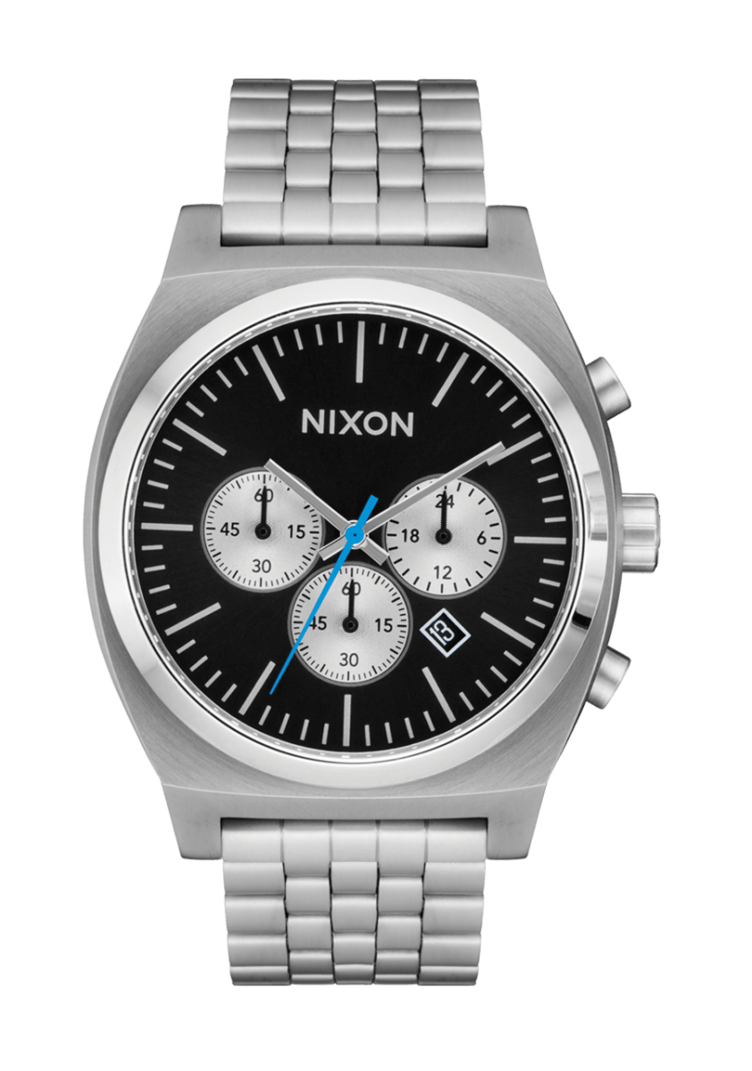 NIXON Time Teller Silver Dial and Black Steel Bracelet 40mm Unisex Watch | A9725266 - 00 | TIME Watches