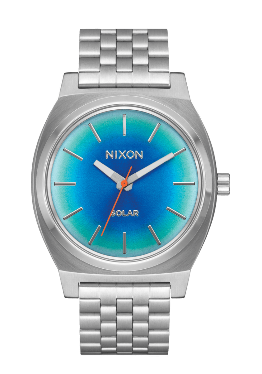 NIXON Time Teller Silver Dial and Blue Steel Bracelet 40mm Unisex Watch | A13695201 - 00 | TIME Watches