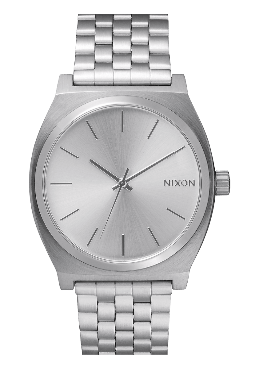 NIXON Time Teller Silver Dial and Silver Leather 34mm Unisex Watch | A0451920 - 00 | TIME Watches
