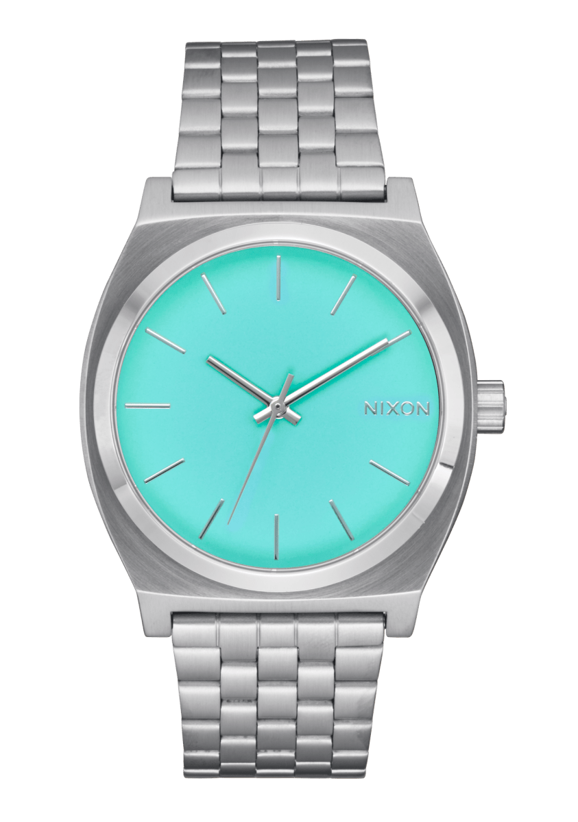 NIXON Time Teller Silver Dial and Silver Leather 34mm Unisex Watch | A0452084 - 00 | TIME Watches