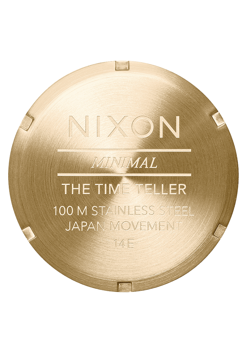 NIXON Time Teller Silver Dial and Silver Leather 34mm Unisex Watch | A0455098 - 00 | TIME Watches
