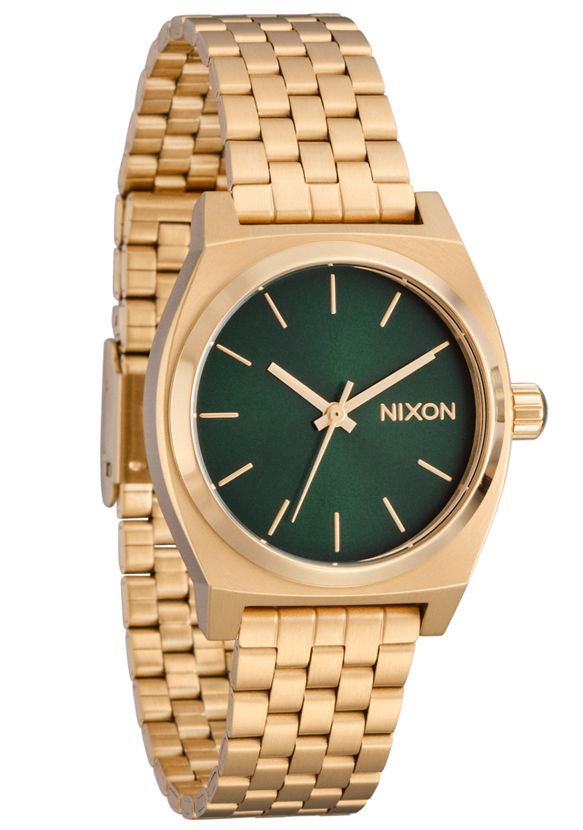 NIXON Time Teller Silver Dial and Silver Leather 34mm Unisex Watch | A11301919 - 00 | TIME Watches