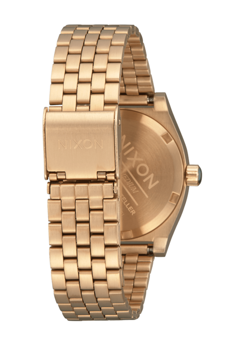 NIXON Time Teller Silver Dial and Silver Leather 34mm Unisex Watch | A11301919 - 00 | TIME Watches